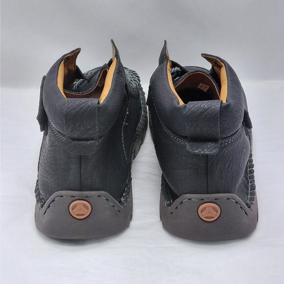 Gracosy Men’s Black Faux Leather Work Boots Fleece Lined Shoes Size 47(US 12) - Picture 11 of 14